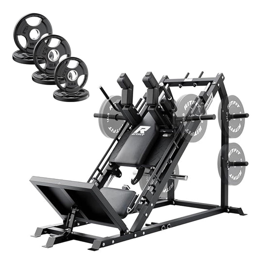 RitFit Gazelle Pro 3 in 1 Leg Press and Hack Squat Machine - High-Tensile Steel Leg Press Machine, 2000lbs Capacity, Adjustable Angles with Weight Storage
