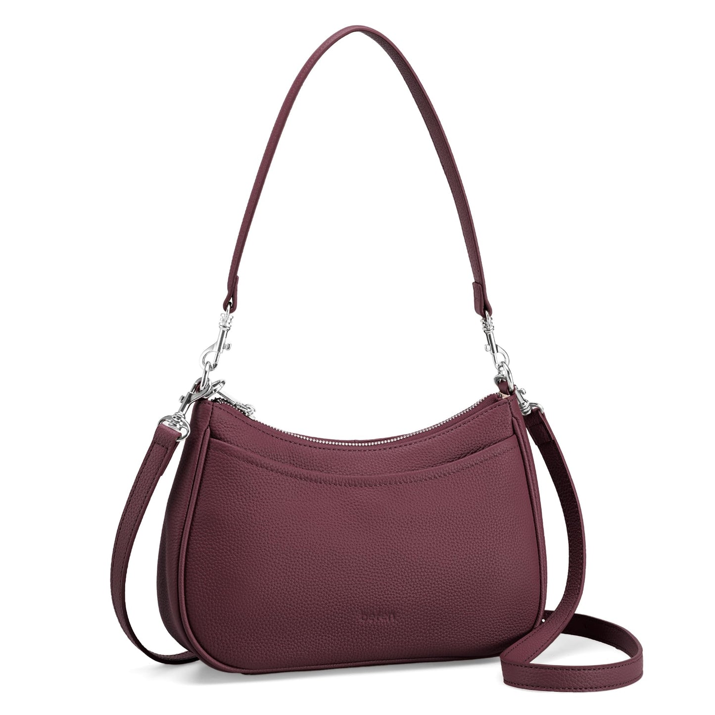 befen Genuine Leather Handbags for Women Travel Purses Anti Theft Crossbody Bag Burgundy Purses with RFID Blocking Soft Real Leather Hobo Bag Designer Trendy Womens Handbag Shoulder with 2 Straps