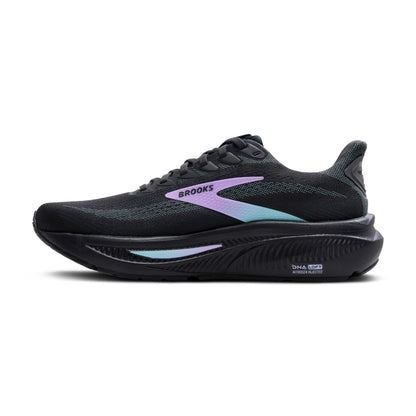 Brooks Women’s Ghost 17 Neutral Running Shoe - Grey/Clearwater/Purple - 9 Wide