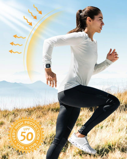 isnowood Womens Long Sleeve Rash Guard, UV UPF 50+ Sun Protection Shirts, Quick Dry Lightweight Tops for Swimming Workout Hiking Running Bud Green