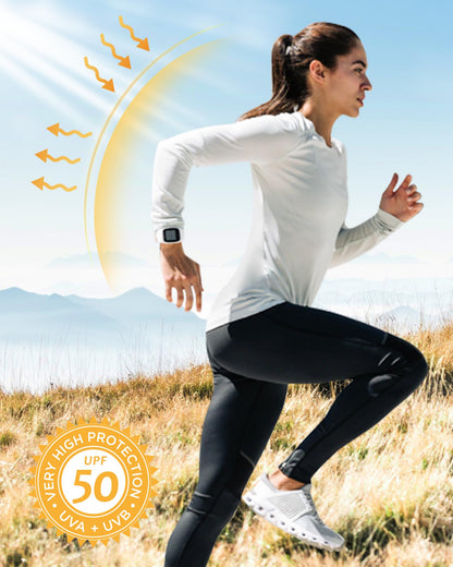 isnowood Womens Long Sleeve Rash Guard, UV UPF 50+ Sun Protection Shirts, Quick Dry Lightweight Tops for Swimming Workout Hiking Running Bud Green