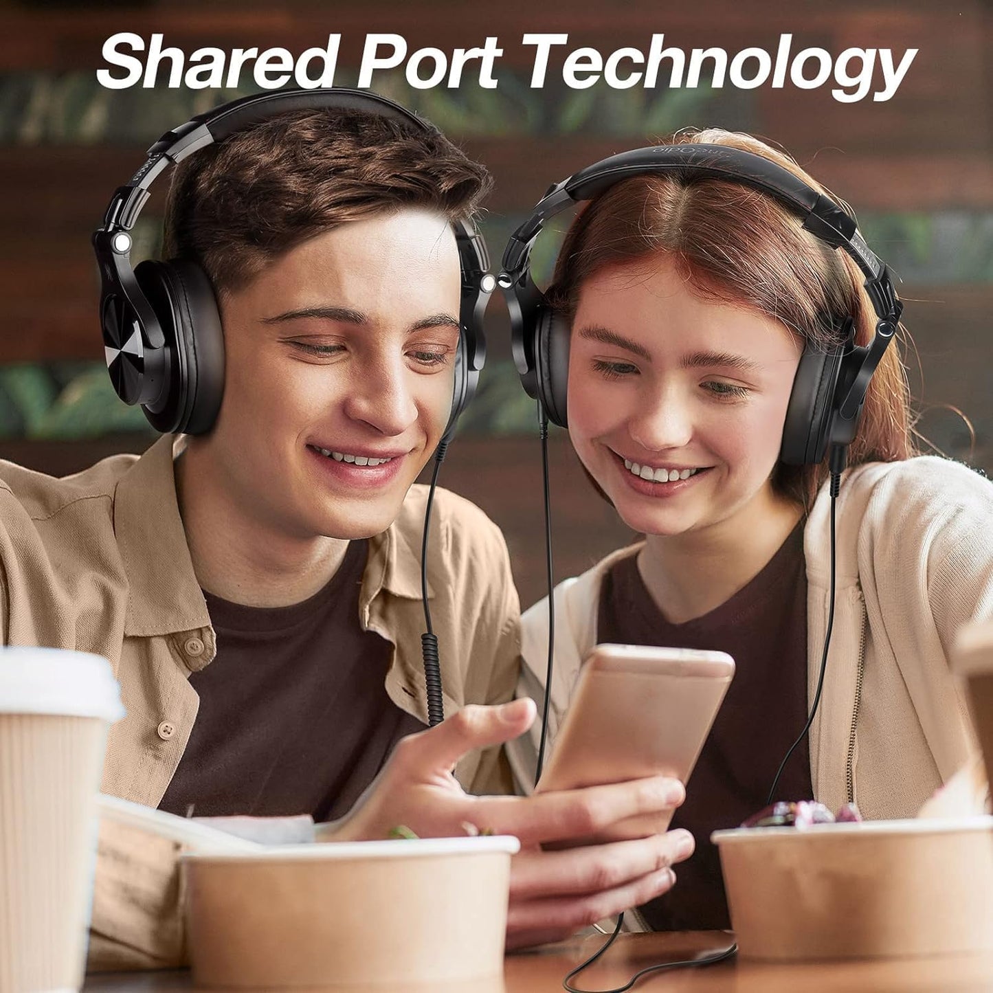 OneOdio A70 Bluetooth Over Ear Headphones, Wireless Headphones with 72H Playtime, Hi-Res, Built-in Mic, 3.5mm/6.35mm Wired Audio Jack for Studio Monitor & Mixing DJ Guitar AMP, Computer PC Gaming