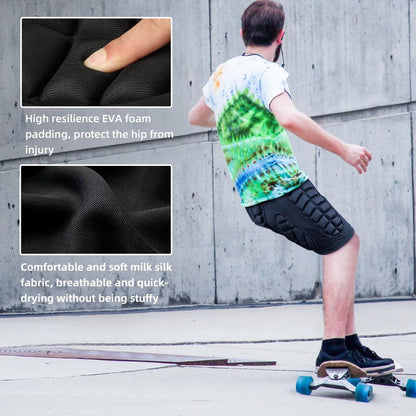 Cienfy 3D Hip Protection Eva Butt Pads Protective Padded Shorts Crash Pad Impact Gear for Skiing Skating Snowboarding Skateboarding (Small)