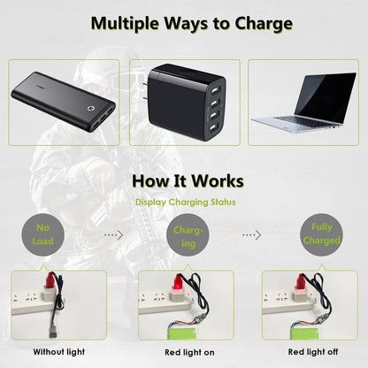 VICMILE 7.4V Li-ion Battery 600mAh 2S Rechargeable with SM-4P Plug and USB Battery Charger Fit for Most Water Ball Blaster RC Car Trucks Battery 2PACK