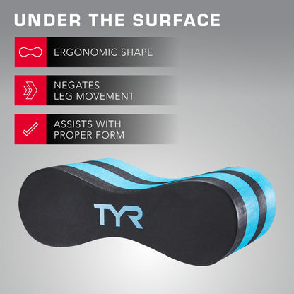 TYR Junior Pull Float - Pull Buoy Leg Float for Swim Training - Isolates Legs for Upper Body Strength and Technique - Swimming Exercise Equipment for Children, Young Adults