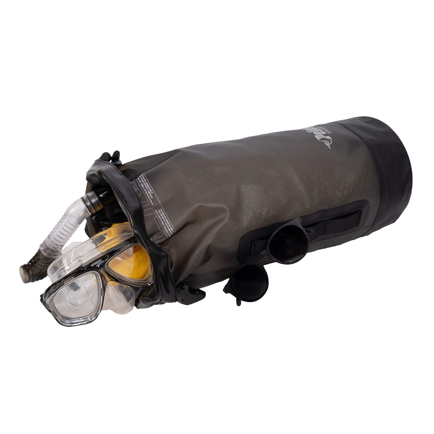 Pelican ExoDry 10L Small Drybag - Waterproof - Shoulder Strap - Thick & Lightweight - Roll Top Dry Compression - Keeps Gear Dry for Kayaking, Beach, Rafting and Fishing - Black