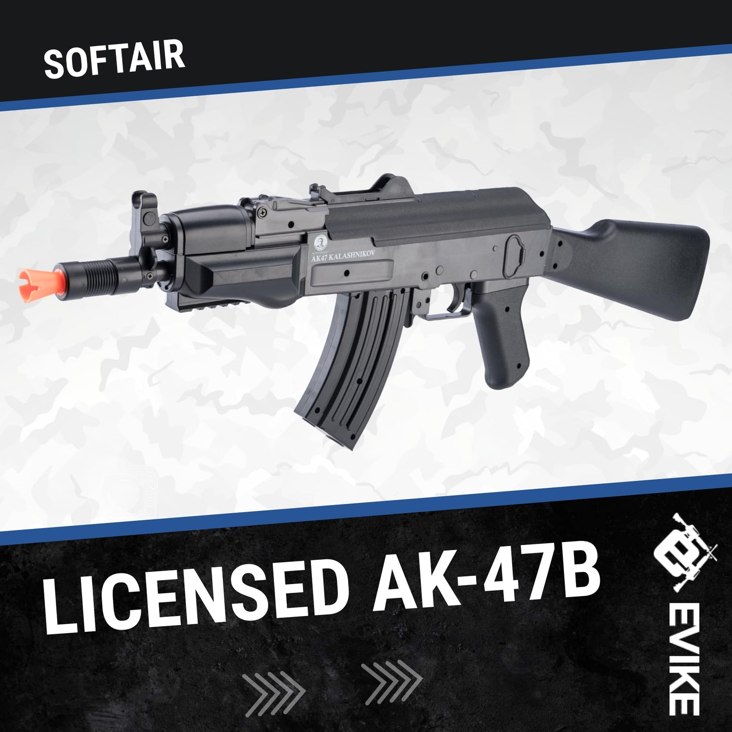 Softair Kalashnikov Licensed AK-47B Spring Airsoft Gun - Lightweight Polymer Airsoft Spring Gun