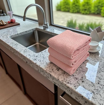 Serafina Home Light Pink Kitchen Hand Dish Towels: Oversized 28" x 18"