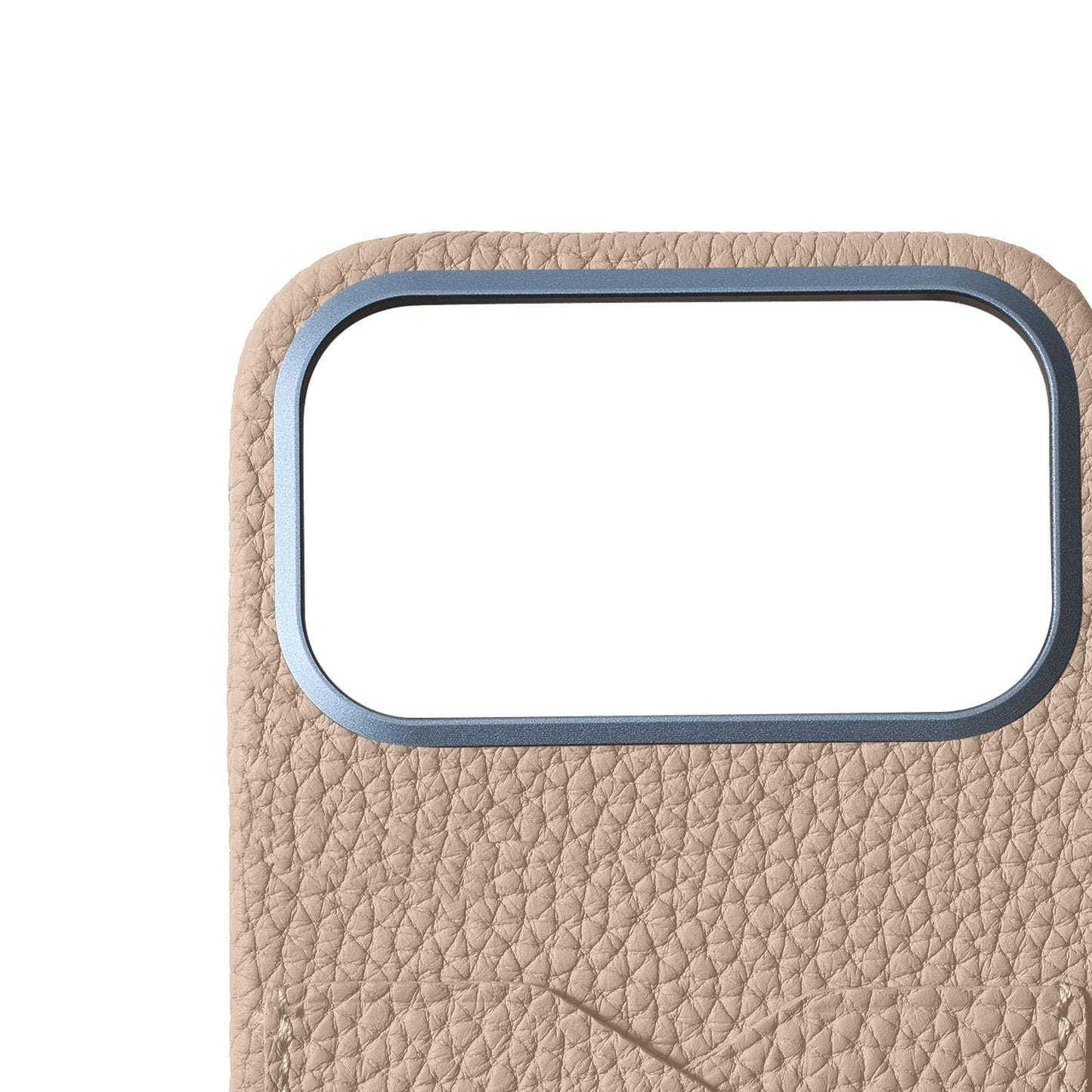 BONAVENTURA (for iPhone 17 Pro Max Shrink Leather Back Cover Case [Greige], Made with Premium European Leather, Genuine Leather, Gift BPCT17PM-GG