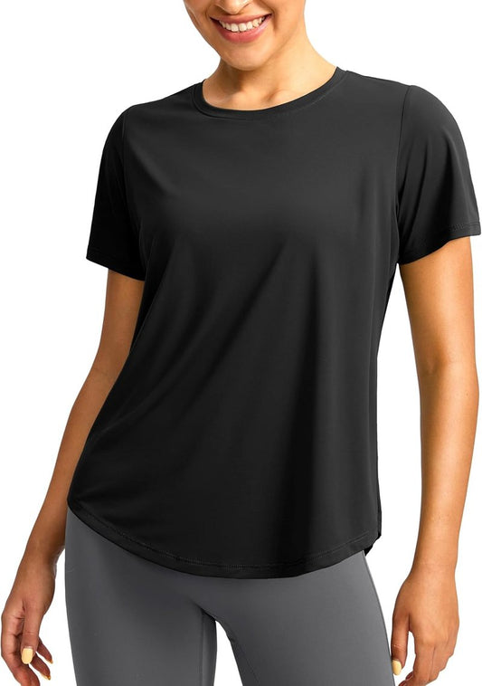 Women's UPF 50+ Sun Protection Workout Shirts - Quick Dry, Breathable Gym & Hiking Tops