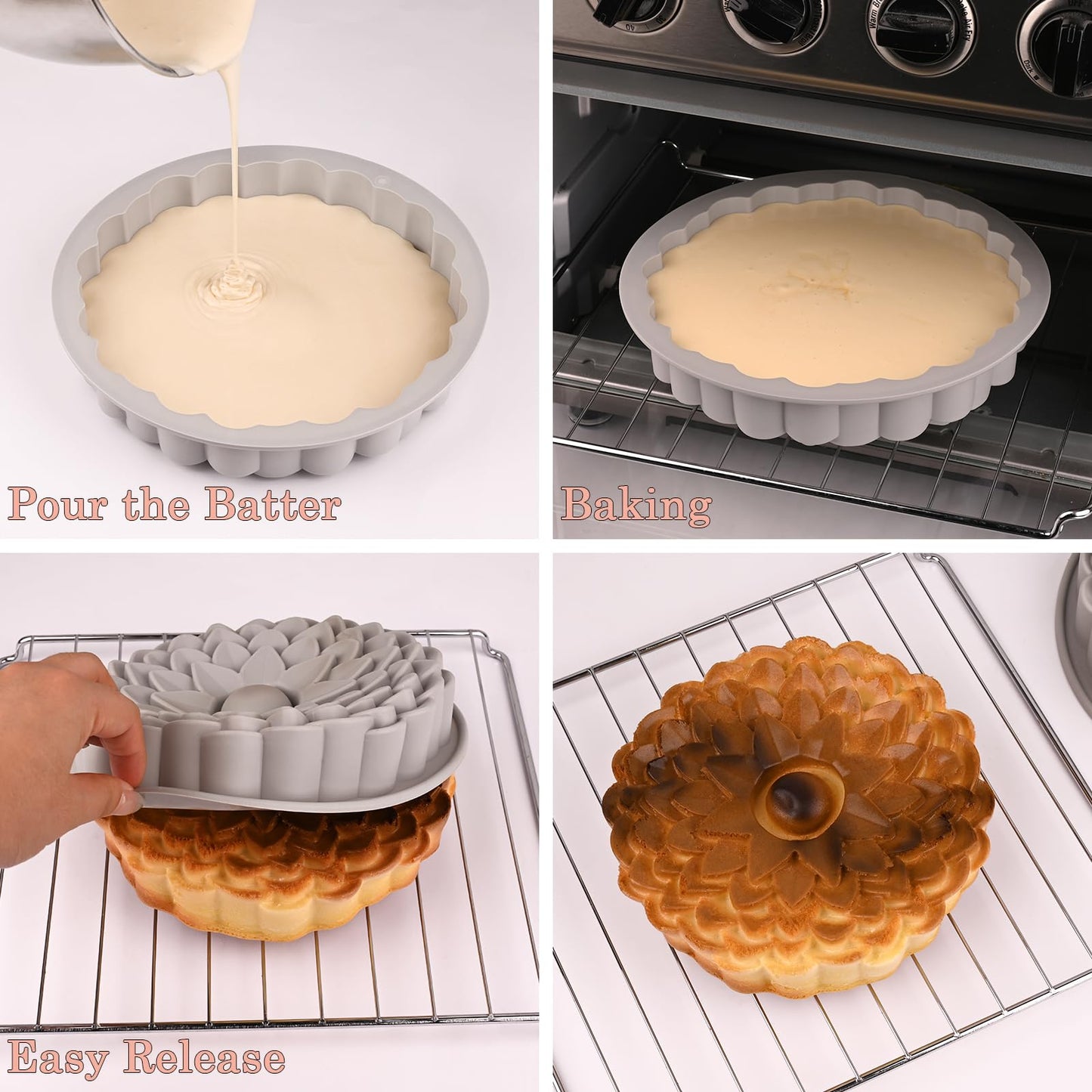 Sakolla 2 Pack Silicone Egg Bite Molds for Air Fryer, Nonstick 7 Cups Air Fryer Muffin Pan for Baking Egg Bite, Mini Muffins, Tart, Mini Cupcake and Quiche (Pink + Green)