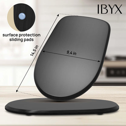 Ibyx Elegant Round Sliding Tray for Your Pressure Cooker, Air Fryer & Heavy Kitchen Appliances - Sturdy, Slides Easily from Under The Cabinet (Natural, 13”)