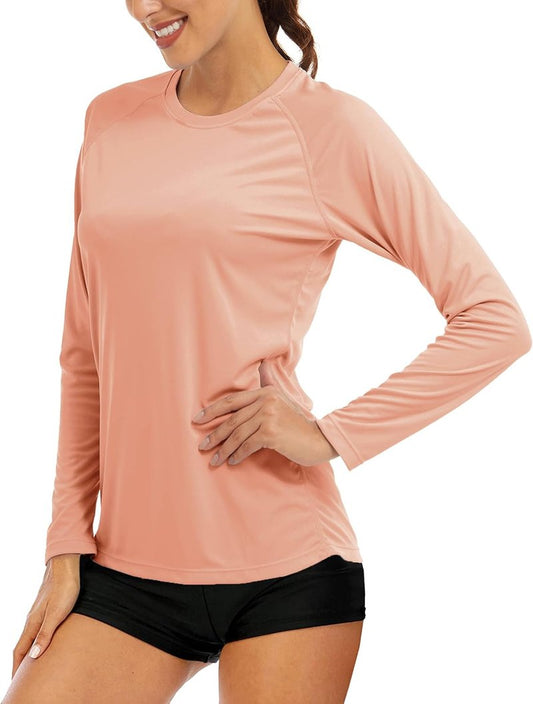Women's Long Sleeve UPF 50+ Sun Protection Shirt - Ideal for Hiking, Fishing & Workouts