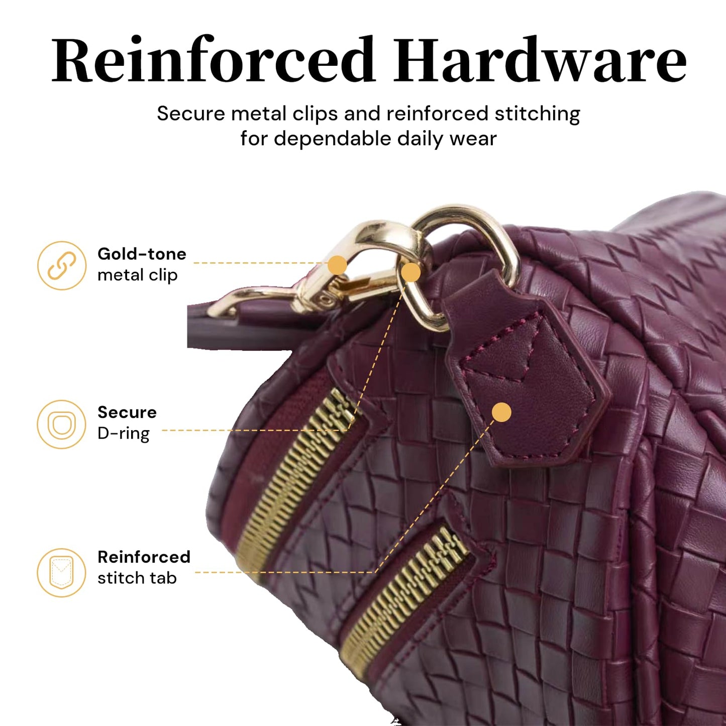 Woven Bum Bags for Women Vegan Leather Crossbody Bag with Coin Purse, Trendy Fanny Packs with Adjustable Wide Strap, Spacious Sling Shoulder Purse for Trave