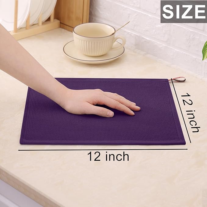 Homaxy 100% Cotton Waffle Weave Dish Cloths