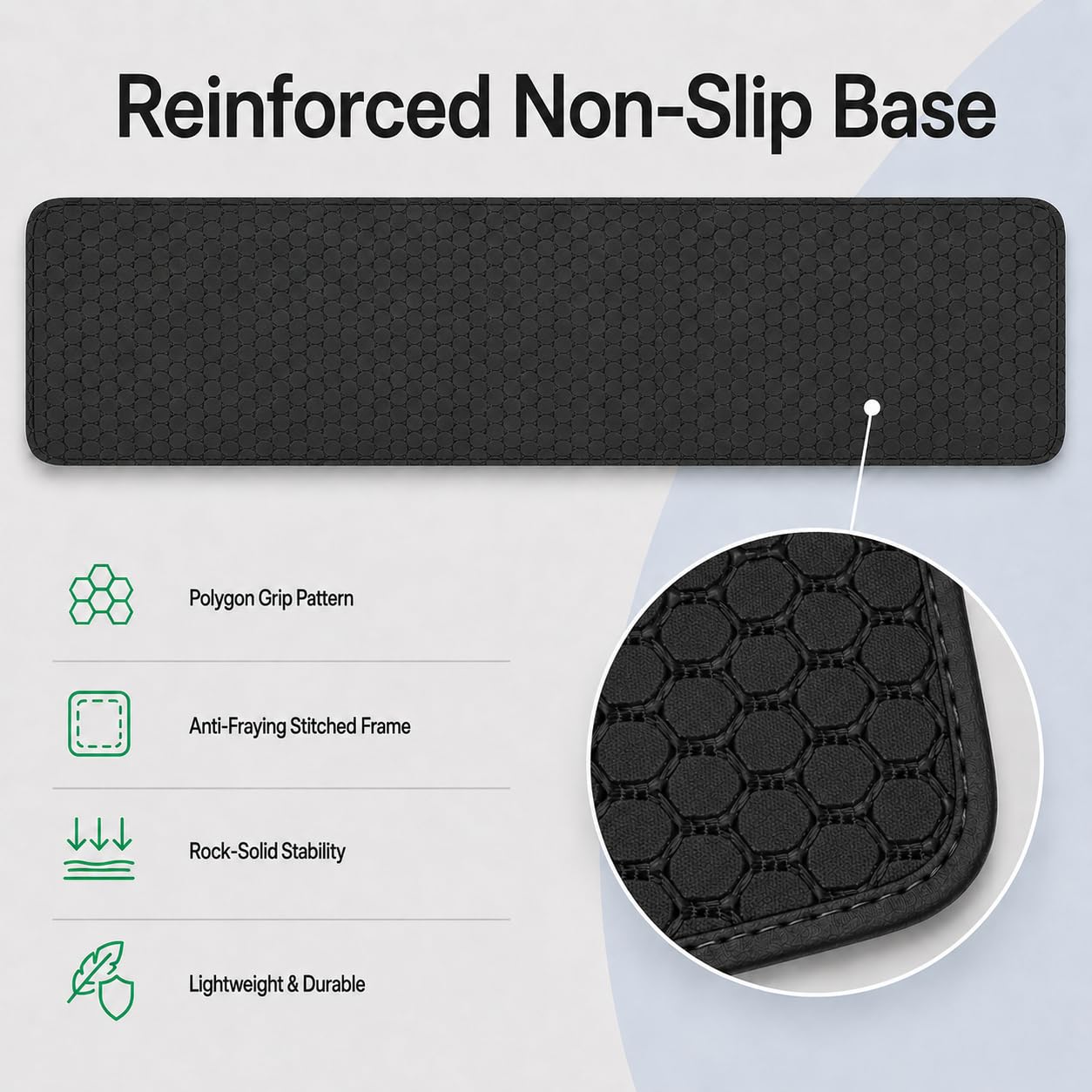 Faluber Cooling Gel Wrist Rest, 17.3-inch Length for Full-Sized Keyboard, Memory Foam Palm Rest with Non-Slip Footpad, Ergonomic Design, Stain Resistant, PC Accessory Gaming Gear (Large-Full Size)
