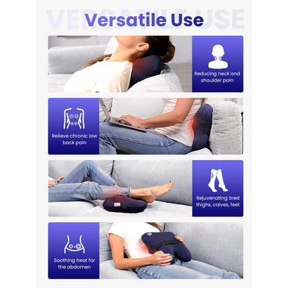 BOB AND BRAD Cordless Back Massager with Heat FSA Eligible HSA Eligible, Shiatsu Neck Massager for Pain Relief Deep Tissue, 3D Kneading Massage Pillow for Pain Relief, Birthday Gifts for Women Men