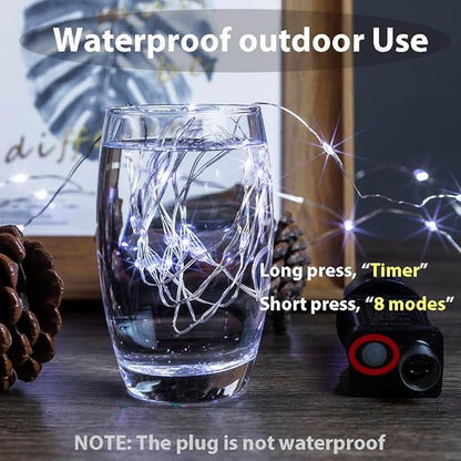 525FT Cool White Fairy Lights, 1600 LEDs, Plug - in, 8 Modes with Timer, Remote, Dimmable & Waterproof, Ideal for Bedroom, Garden, Christmas, Wedding, Birthday (Indoor/Outdoor)