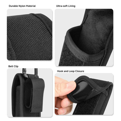 Xxerciz Tactical Flashlight Holster for OLIGHT Arkfeld Pro EDC Flat Flashlight, Nylon Flashlight Pouch Holder with Carabiner Duty Belt MOLLE Torch Carrying Case for Outdoor