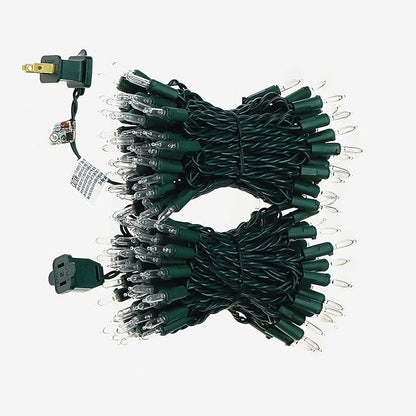 150 LED Cool White Christmas Lights on Green Wire, 50 Feet Xmas Tree Lights, UL Certified for Outdoor Indoor