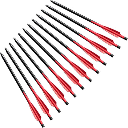 Barnett Demun Hyperbolt 3F - 12 Pack Mini Crossbow Bolts, 7 Inch with Threaded Target Points, 3 Fletched Bolts for Accu Strike and Accu Strike Pro - Precision and Performance in Every Shot