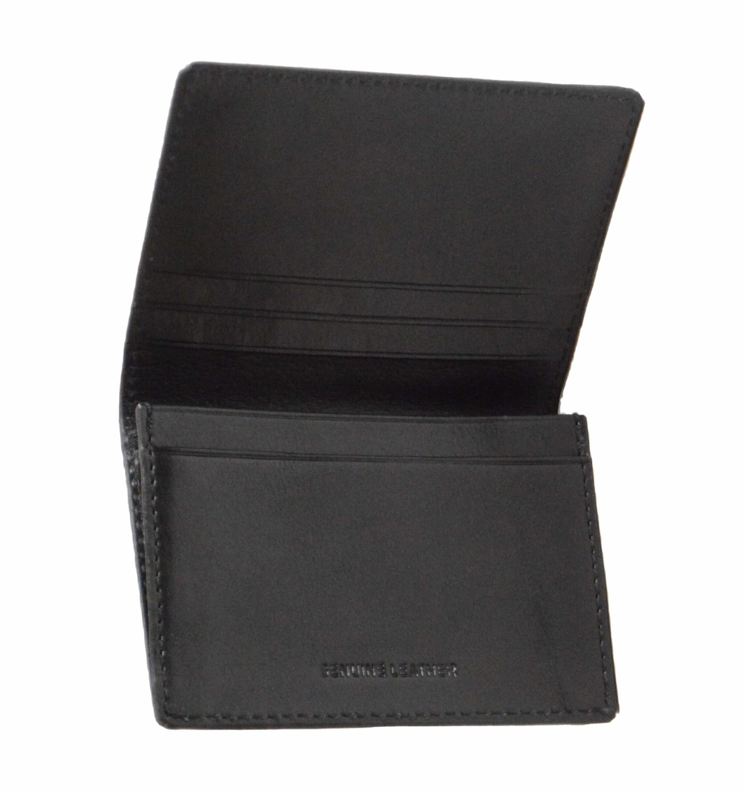 muzaf Premium Leather card holder, compact, 5 slots, hand stitched (Sand Black)