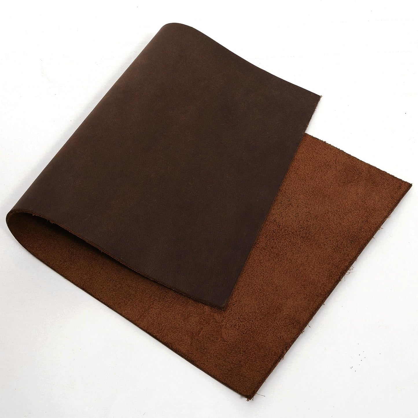12''X24'' Genuine Leather Sheets for Crafts Full Grain Leather Tooling Leather 2mm Thick Cowhide Leather Pieces Square Dark Brown