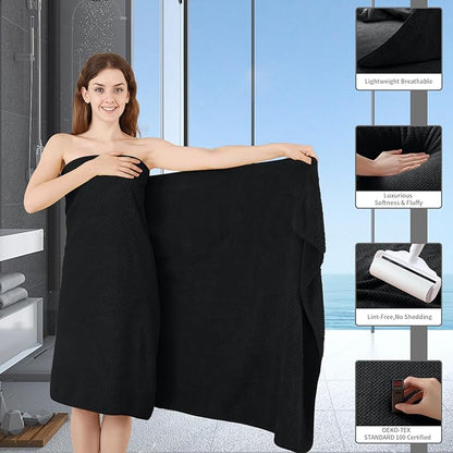 Extra Large Bath Towel Set of 4, Oversized Bath Sheet Super Soft Highly