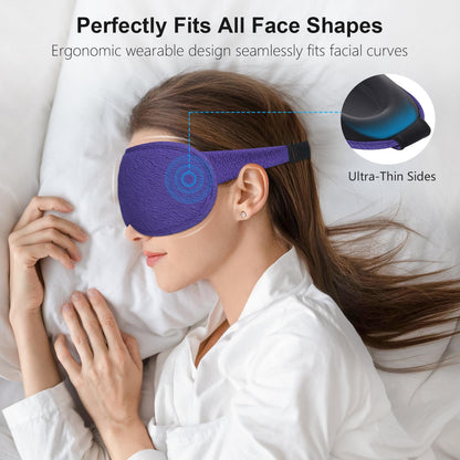 Gritin 100% Blackout Sleep Eye Mask for Women Men, Zero Pressure Sleeping Mask - Ergonomic Design 3D Cutout Eye Movement and Eyelash Friendly Night Blindfold, Ultra Soft Comfortable for Sleeping