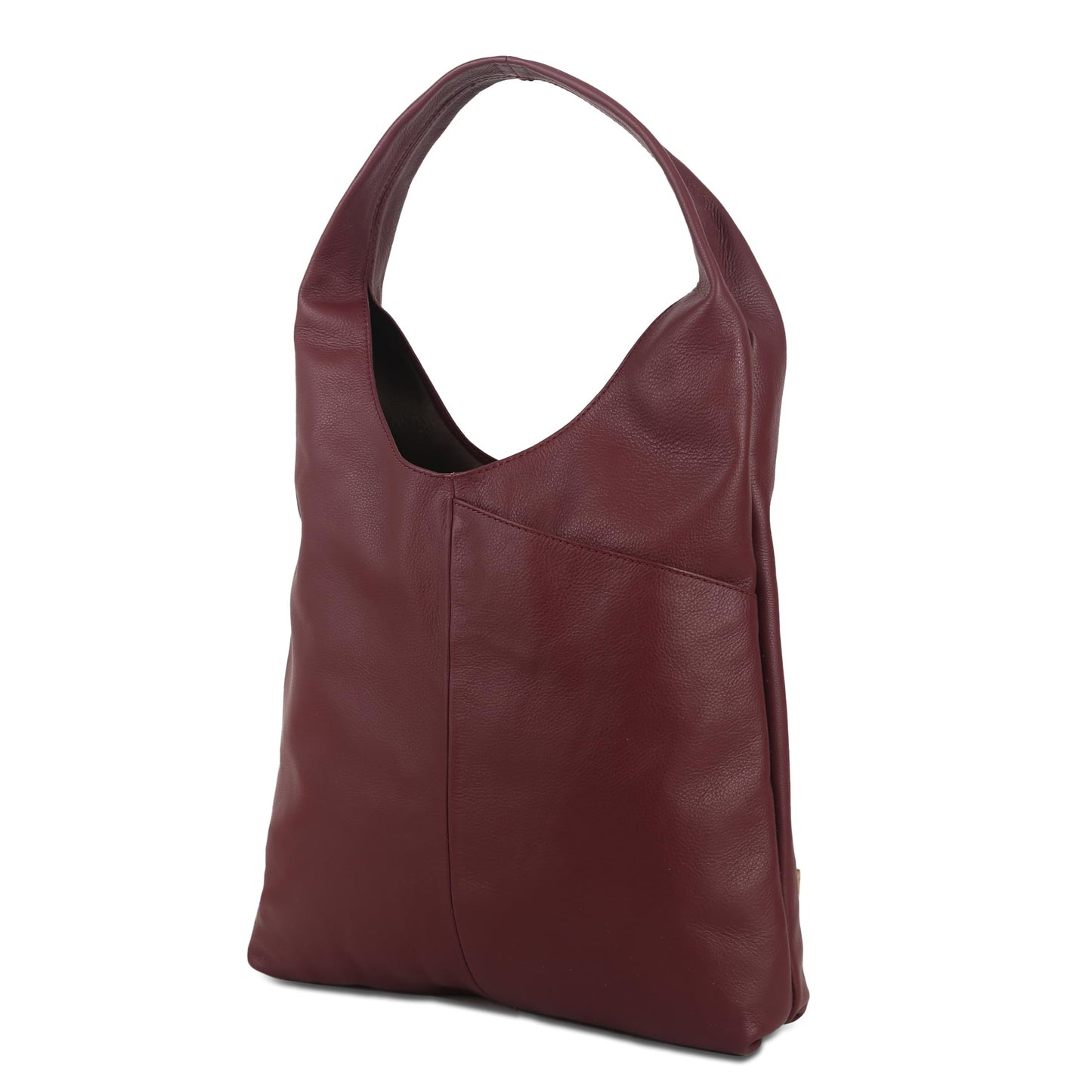 Leather Tote Bag for Women Ladies Purse Travel Shopping Bag Hobo Shoulder Multipurpose Handbag (Burgundy)