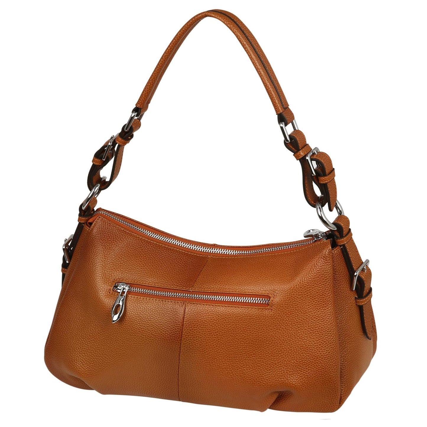 HESHE Leather Purses and Handbags Hobo Shoulder Bags Tote Bag Crossbody Purse Ladies Designer Satchel Bags (Sorrel)