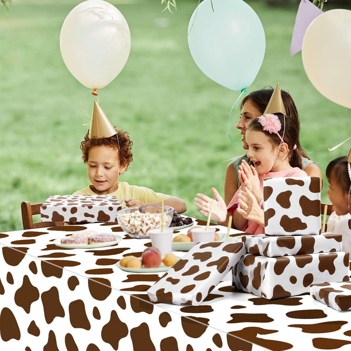 Bolsome 100 Sheets 20 x 14 Inch Brown Cow Print Tissue Paper Highland Cow Print Tissue Paper for for Gift Wrapping, Birthday, Baby Shower, Cow Theme Party DIY Craft