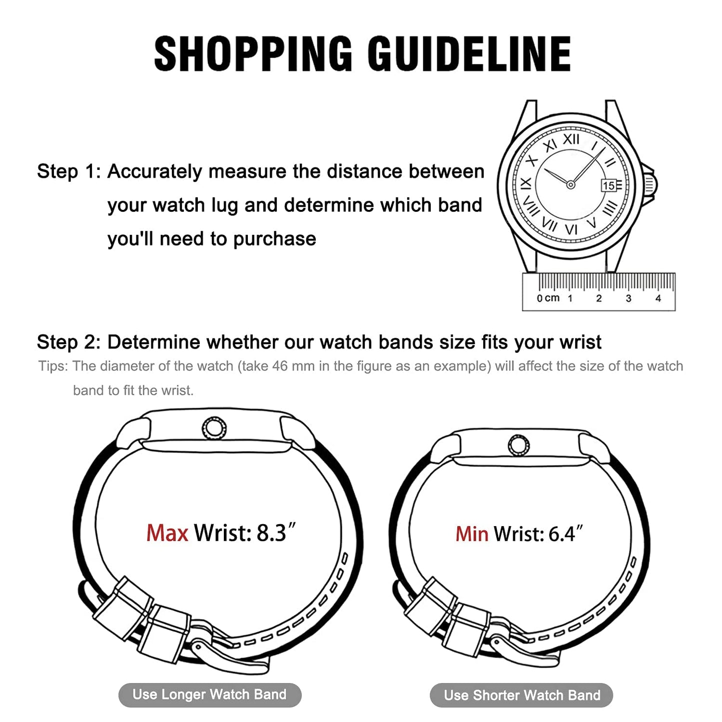 Ritche Silicone Watch Bands 18mm 20mm 22mm 24mm Quick Release Rubber Watch Bands for Men, Black / Black, 20mm, Classic,Sport