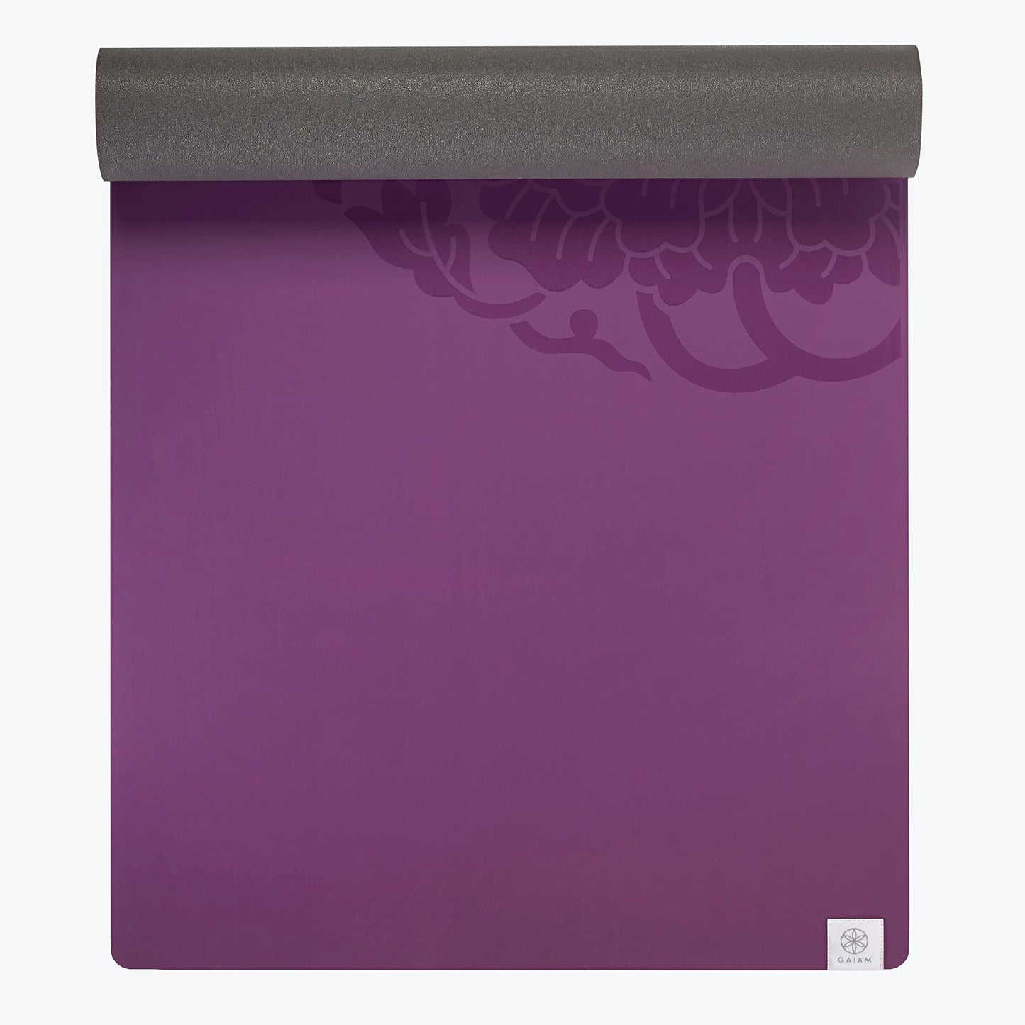 Gaiam Dry-Grip Yoga Mat - 5mm Thick Non-Slip Exercise & Fitness Mat for Standard or Hot Yoga, Pilates and Floor Workouts - Cushioned Support, Non-Slip Coat - 68 x 24 Inches
