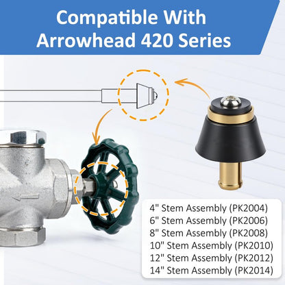 (2 Pack) PK2016 420 Series Springless Check Valve Assembly,For Arrowhead Frost-Proof Wall Hydrants,Stem Assembly Replacement Parts