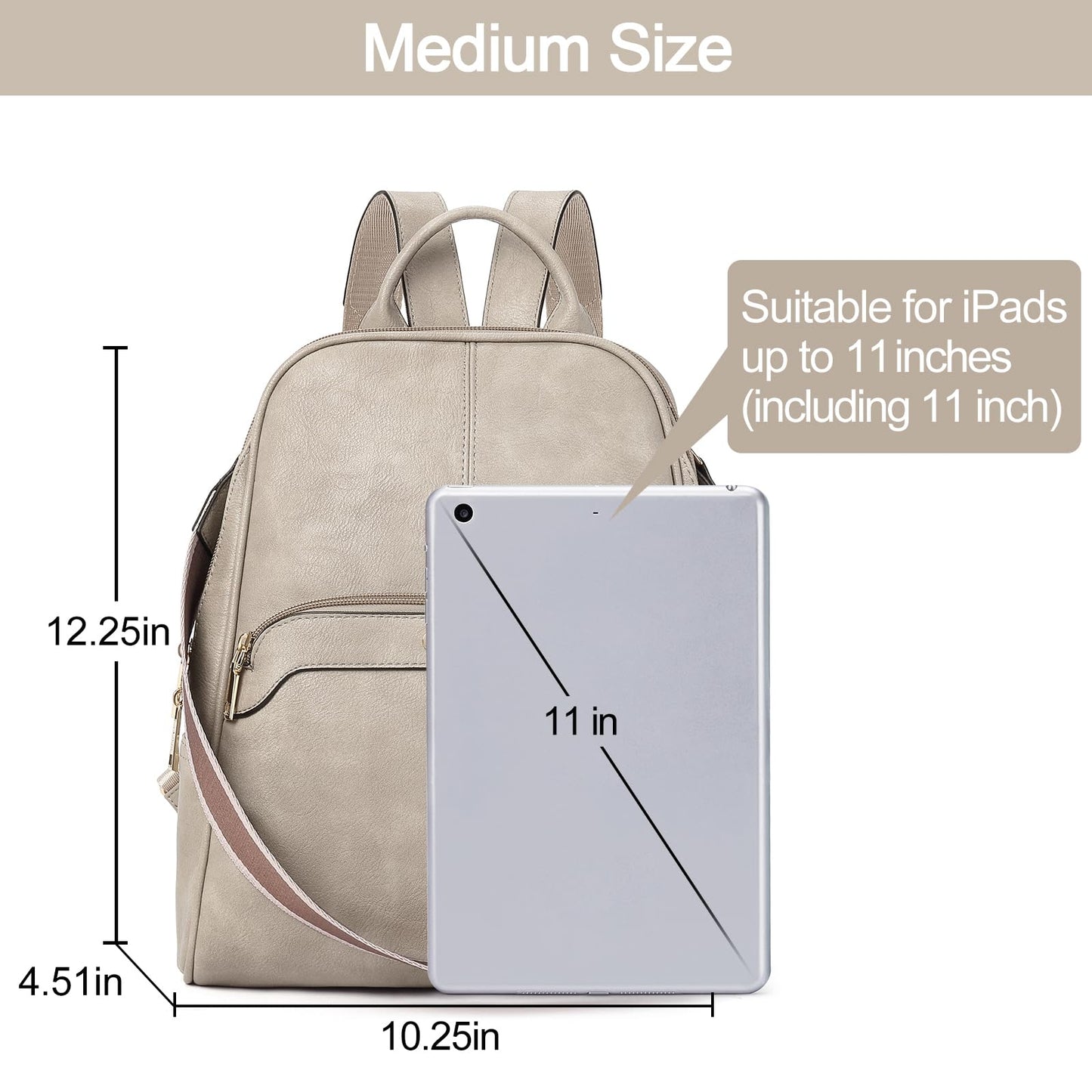 CLUCI Small Backpack for Women, Womens Backpack PU Backpack Purse for Women Leather Convertible Travel Backpack Shoulder Bags