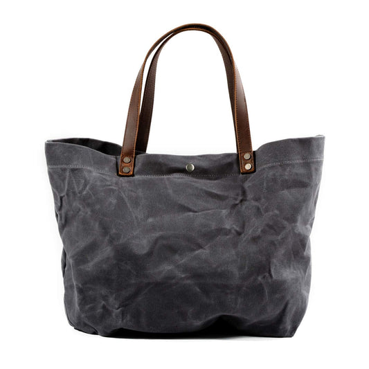 WUDON Waxed Canvas Travel Tote Bag - Extra Large Carryall Shoulder Bag for Women
