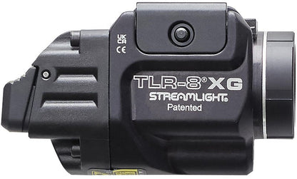 Streamlight 69434 TLR-8A G Flex 500-Lumen Low Profile Pistol Light with Integrated Green Aiming Laser for Select Handguns, Includes Rear Switches, Mounting Kit, and Keys, Black