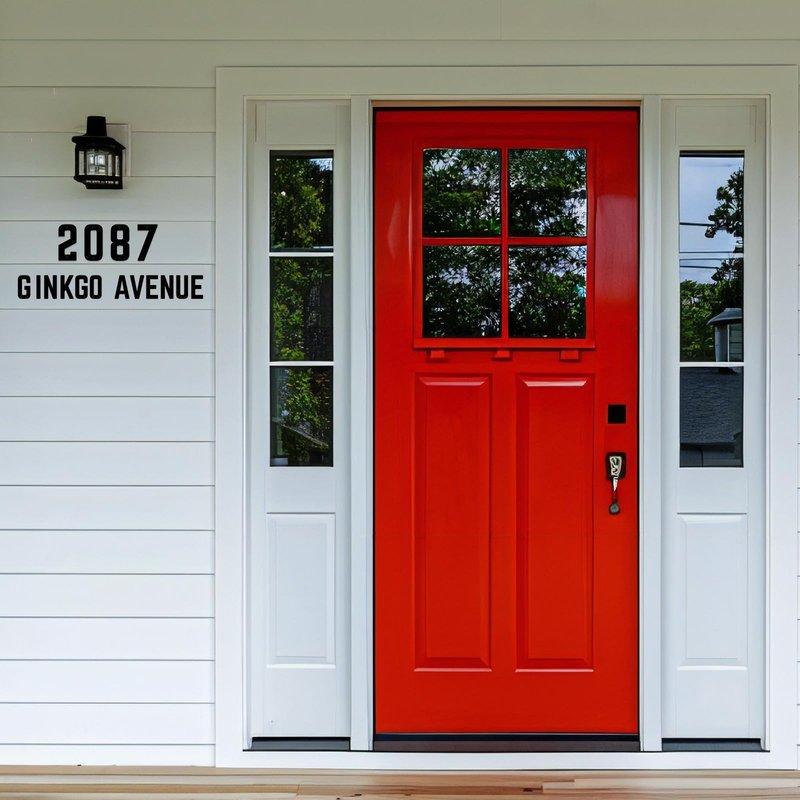 3" 4" 5" 6" 8" 10" Metal House Numbers, Metal Address Numbers, Modern Black House Number for Outside, Outdoor Address Number for Apartment Home Street Office Mailbox (4",1)