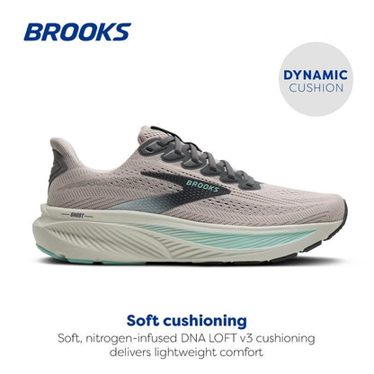 Brooks Women’s Ghost 17 Neutral Running Shoe - Mauve/Yucca/Bluewash - 5 Medium