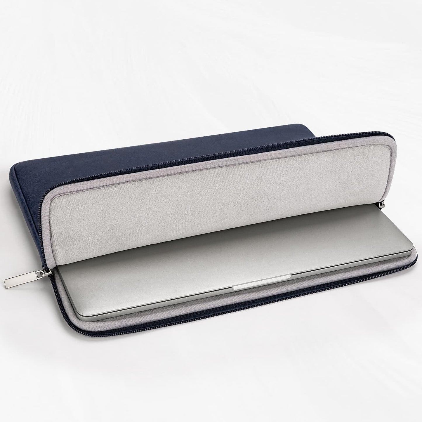 RAINYEAR 13 Inch Laptop Sleeve PU Suede Leather Case Water Resistant Cover Carrying Bag Compatible with 13.3" MacBook Air/Pro A3113 A3240 A2338 A2681 A2337 A2159 A2179 A2251 A2289(Deep Blue)