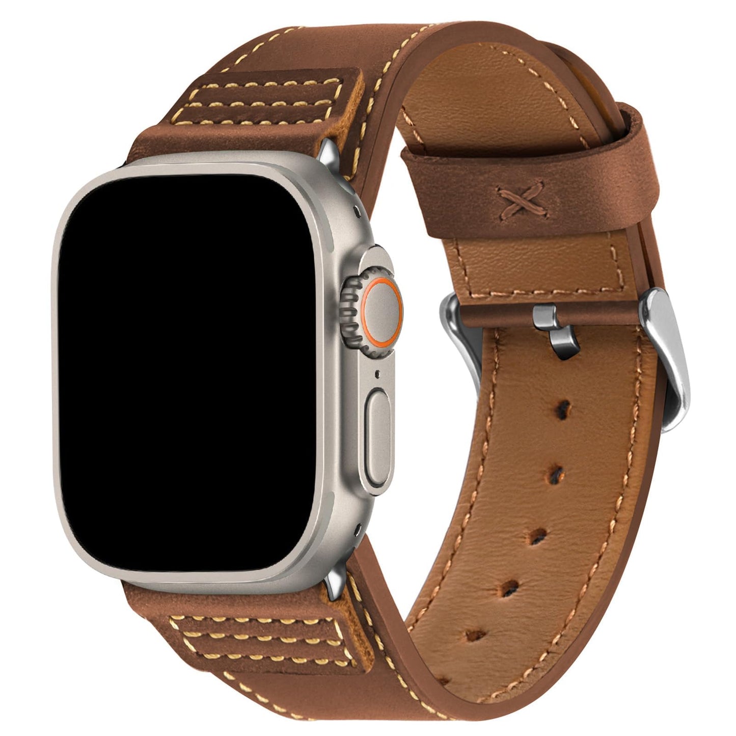 Wristitani Leather Bands Compatible With Apple Watch Band 42mm 41mm 40mm 38mm for Men, Top Grain Genuine Leather Replacement Strap for iWatch SE3/2/1 Series 11 10 9 8 7 6 5 4 3