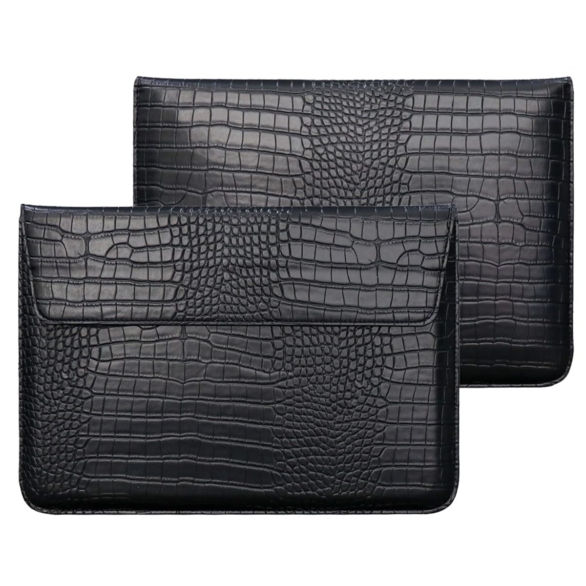 LCMOCICO PU Leather Flap Style Case Laptop Sleeve for MacBook Neo 13 A3404 Air 13.6 inch 2026-2022 M5 A3449 M4 A3240 M3 A3113 M2 A2681 Air 13 2018-2021 Notebook Bag for Mac Pro 13 2016-2022, Black
