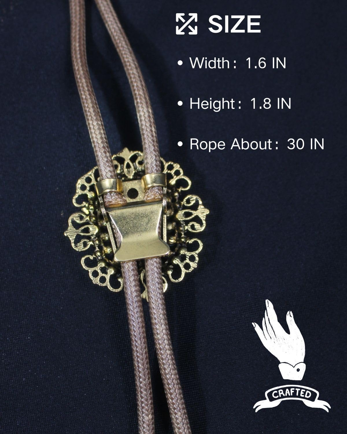 PEARLY JUN Bolo Tie for Men Women Rhinestone Emerald Gold Cowboy Brown Country Style Handmade Leather String Rodeo Festive Days Gifts