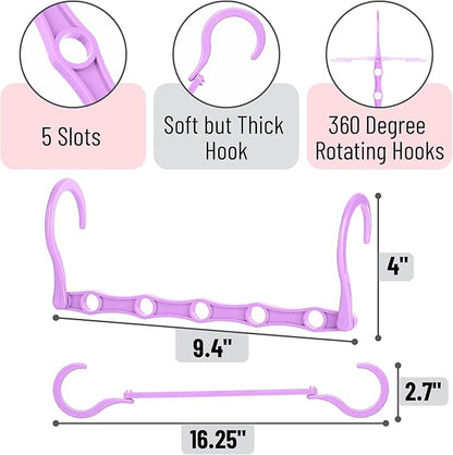 Mr. Pen- Space Saving Hangers for Clothes, Playful Pop Colors, Plastic Multi