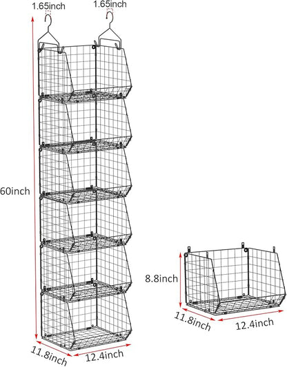 6 Tier Closet Hanging Organizer, Clothes Hanging Shelves
