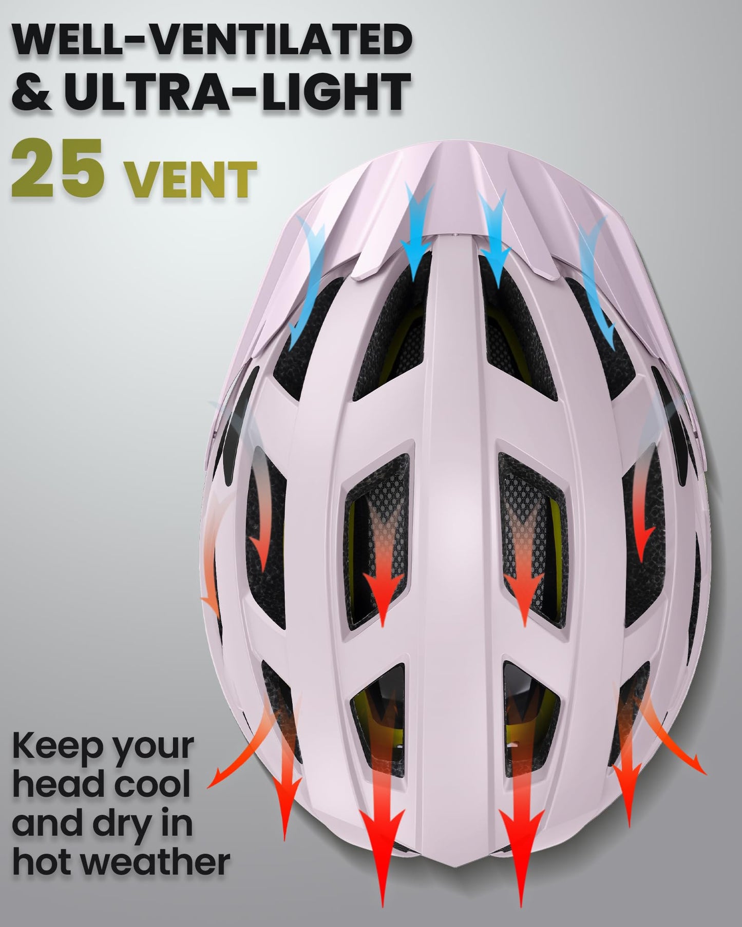 OutdoorMaster MIPS Adult Recreational Cycling Helmet - Misty Sakura,L