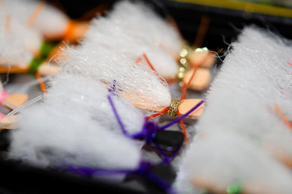 40 Premium Hand Tied Fly Fishing Flies Assortment | Marabou Muddler Minnow and Stimulator Rubber Legs, Chubby Chernobyl Ant | Dry, Wet, Nymphs, Streamers, Hopper, Terrestrials