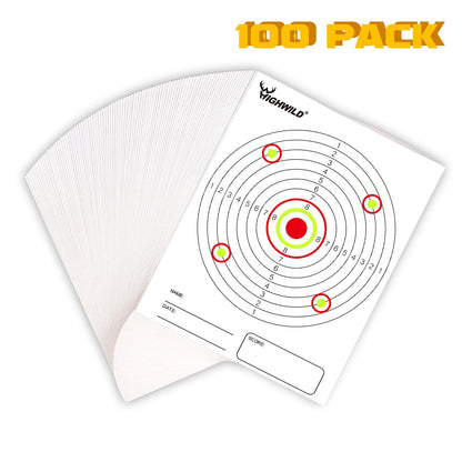 Highwild BB Trap Target (Airgun Only) with 10pcs 7" X 9" Paper Targets and 2 Spinner Targets