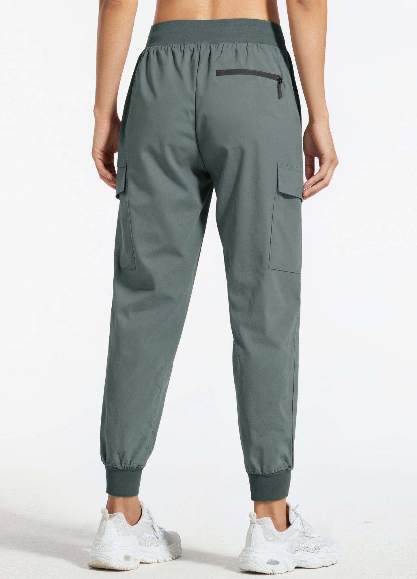 Libin Women's Cargo Joggers Lightweight Quick Dry Hiking Pants Athletic Lounge Casual Travel, Metropolis Gray M